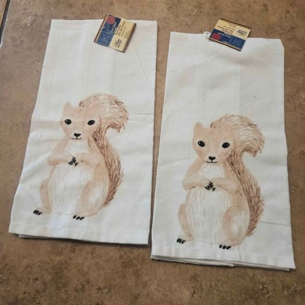 Home Collection Squirrel Flour Sack Towels - Set of 2